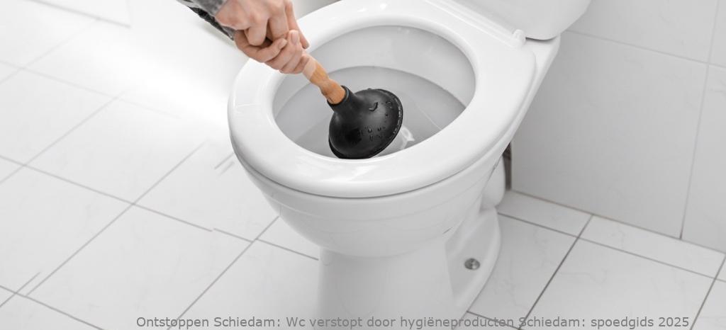 Wc verstopt door hygiëneproducten Schiedam: wat je moet weten